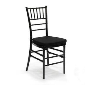 Krzesło Chiavari z poduszką – czarne | zrobprzyjecie.pl